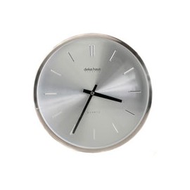 Reloj de pared plateado metal