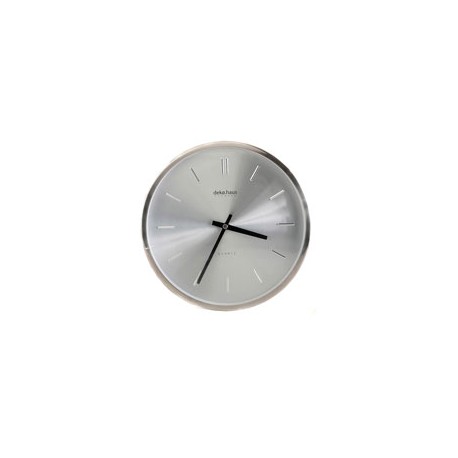 Reloj de pared plateado metal